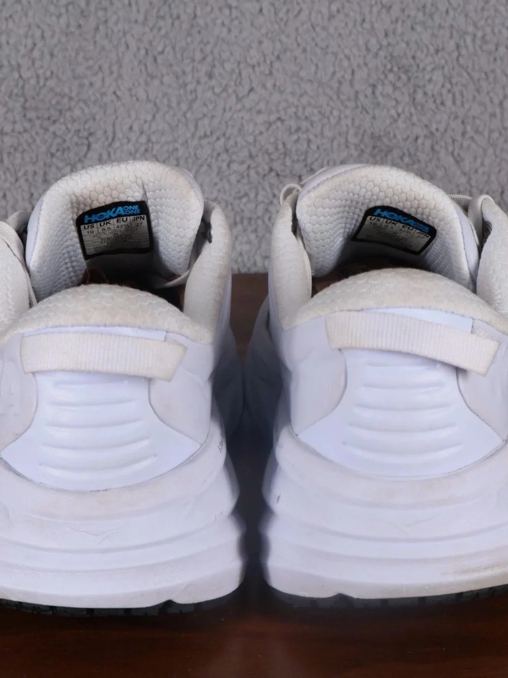 Hoka White Athletic Walking Shoes